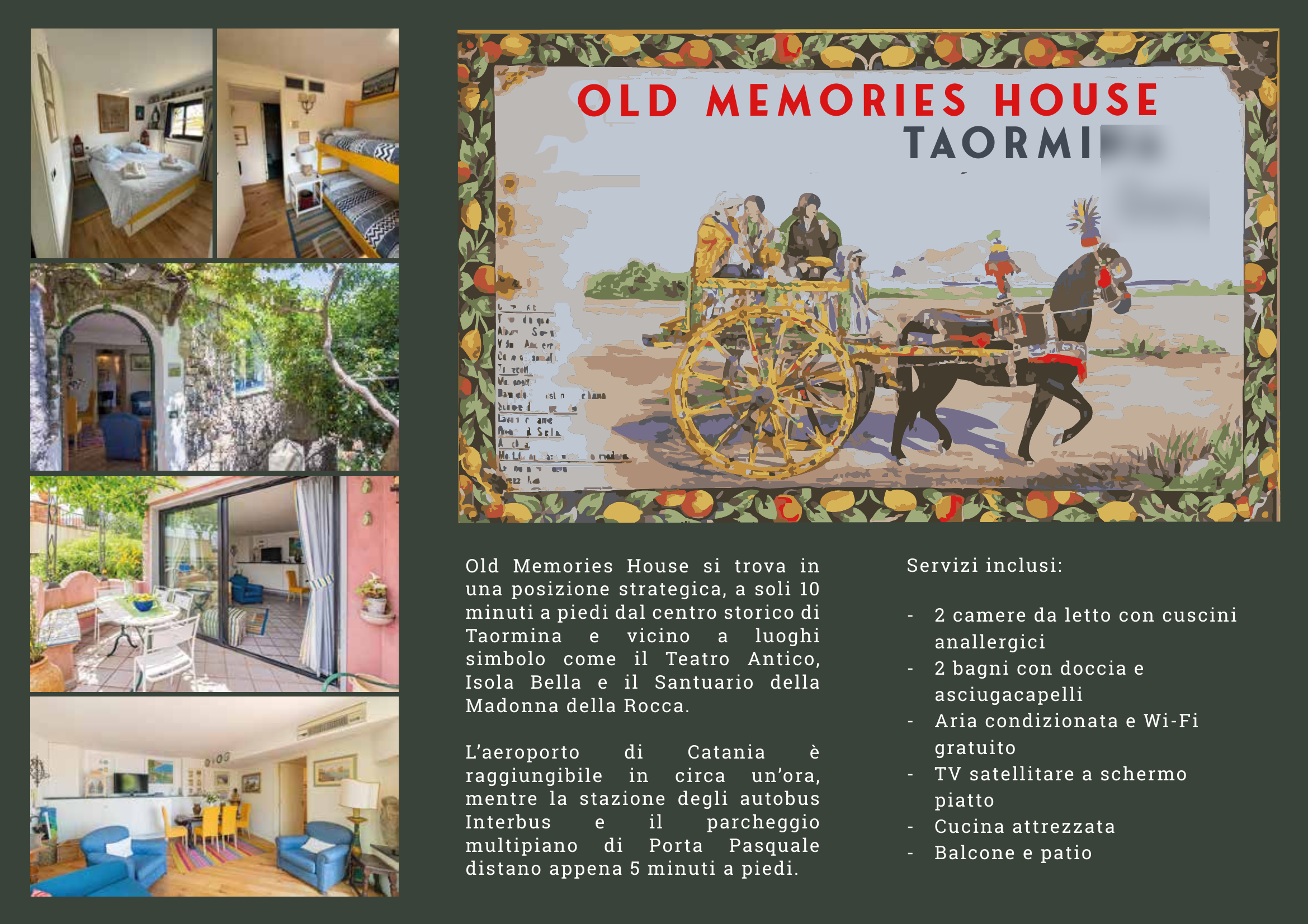 Interno del pieghevole Old Memories House con informazioni sensibili oscurate