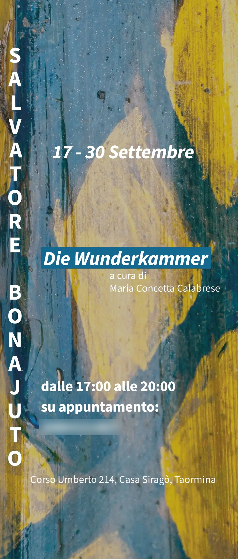 Roll-up 2 per la mostra Die Wunderkammer